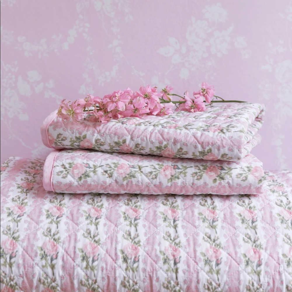 Love Shack Fancy Blooming Heirloom Quilt and Sham Set